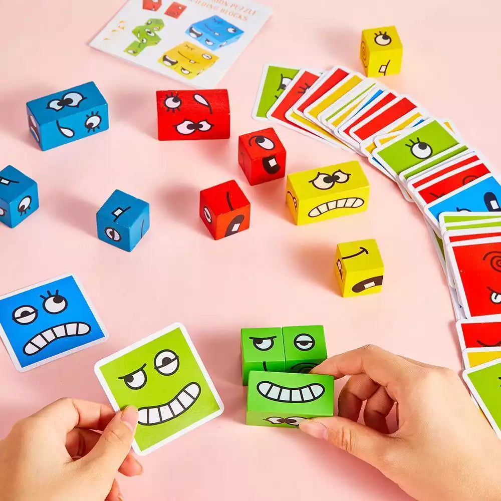 Interactief bouwspel met gezichtsuitdrukkingen voor kinderen — afbeelding 4