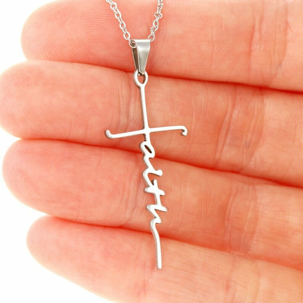 Faith hanger met ketting