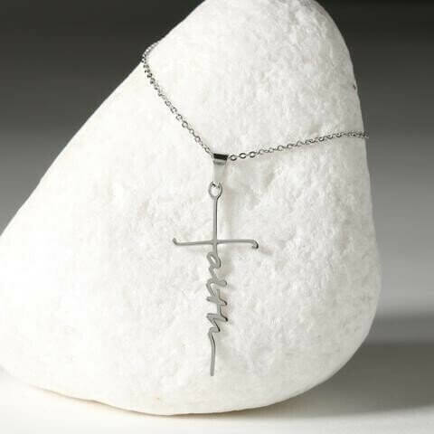 Faith hanger met ketting