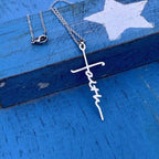 Faith hanger met ketting