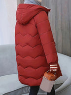 Warme gewatteerde hoodie jas met rits