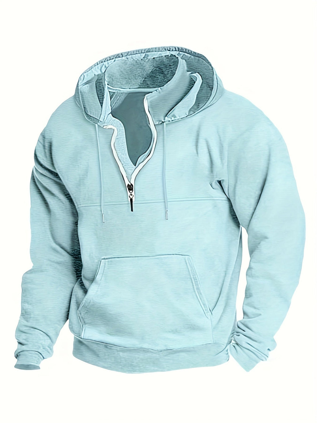 Coole heren hoodie met halve rits
