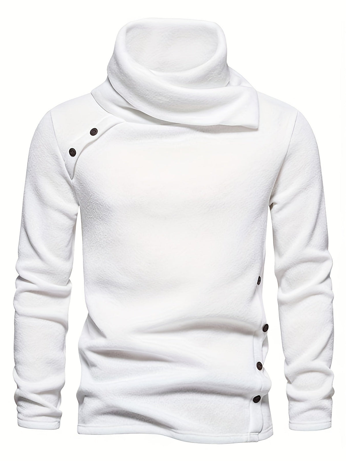 Roger | Herentrui met watervalkraag en knoopdetails