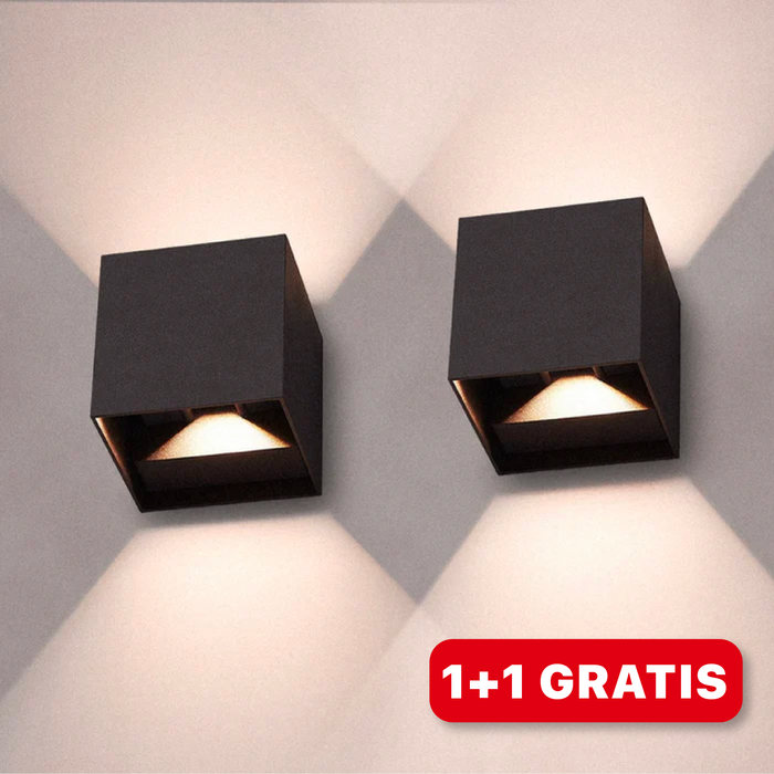 LED kubus wandlamp