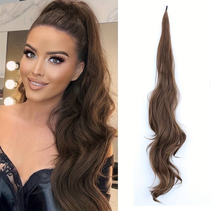 Flexibele wrap-around paardenstaart voor lang, vol haar