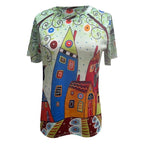 Licht dames T-shirt met print voor dagelijks gebruik en vakantie