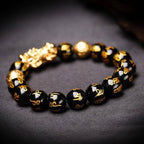 Feng-shuiarmband met zwarte obsidiaan