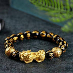 Feng-shuiarmband met zwarte obsidiaan