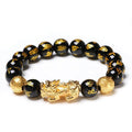 Feng-shuiarmband met zwarte obsidiaan