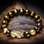 Feng-shuiarmband met zwarte obsidiaan