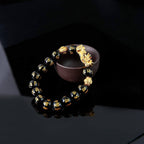 Feng-shuiarmband met zwarte obsidiaan
