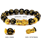 Feng-shuiarmband met zwarte obsidiaan