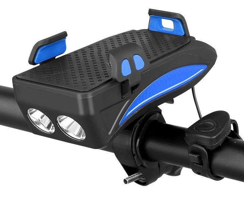 Fietstelefoonhouder FietsPro met powerbank, lamp en claxon