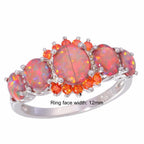 Oranje ring met vuuroopaal