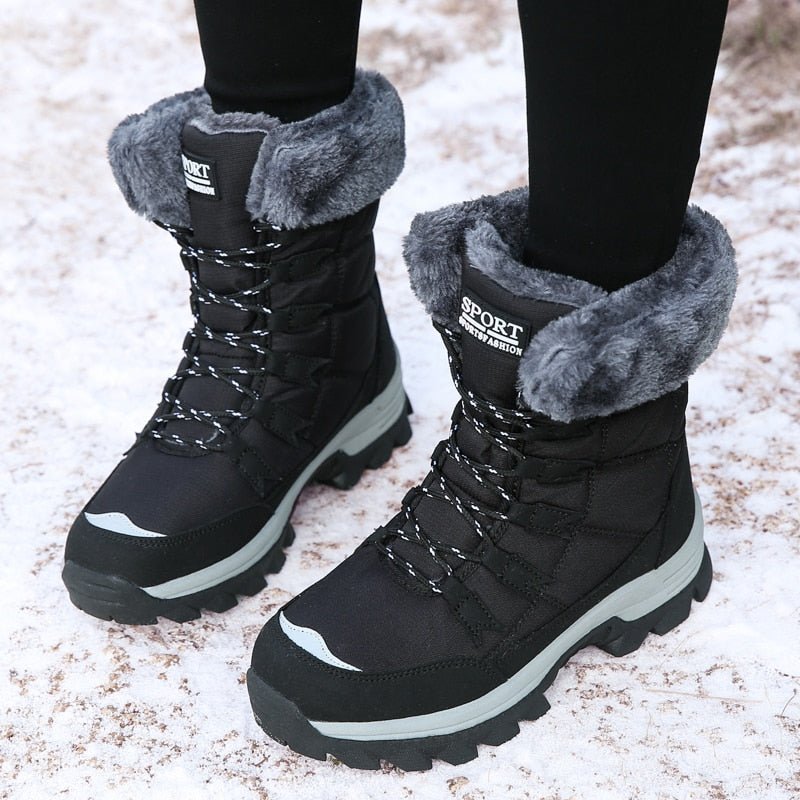 Gevoerde warme snowboots voor vrouwen
