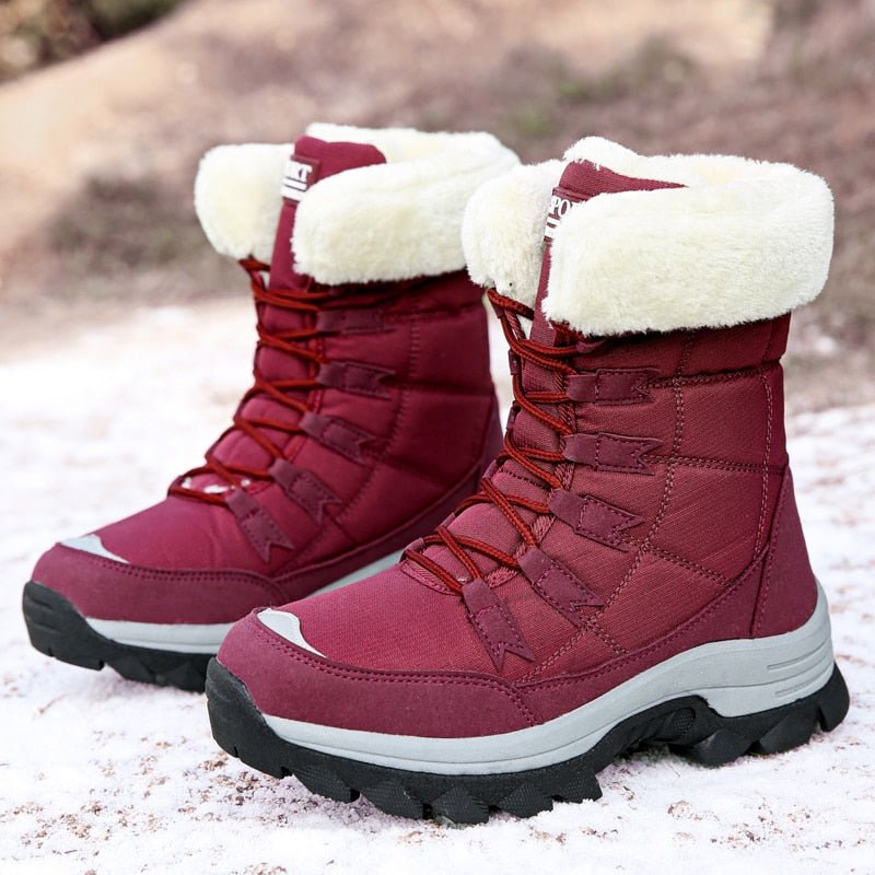 Gevoerde warme snowboots voor vrouwen