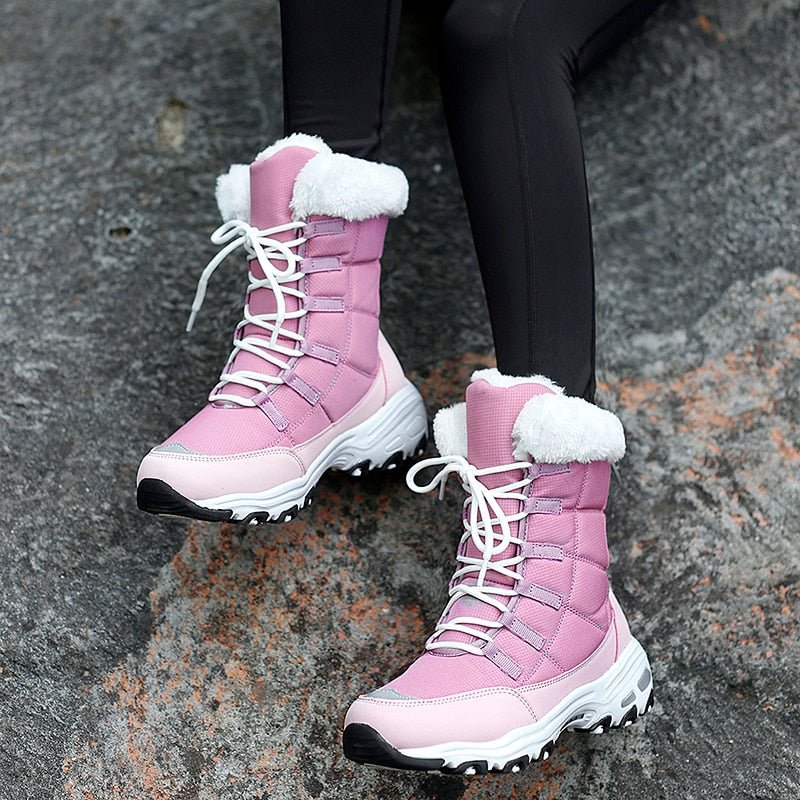 Gevoerde warme snowboots voor vrouwen