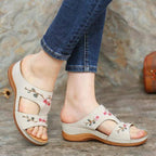 Dames bloemensandalen