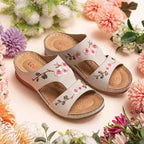 Dames bloemensandalen