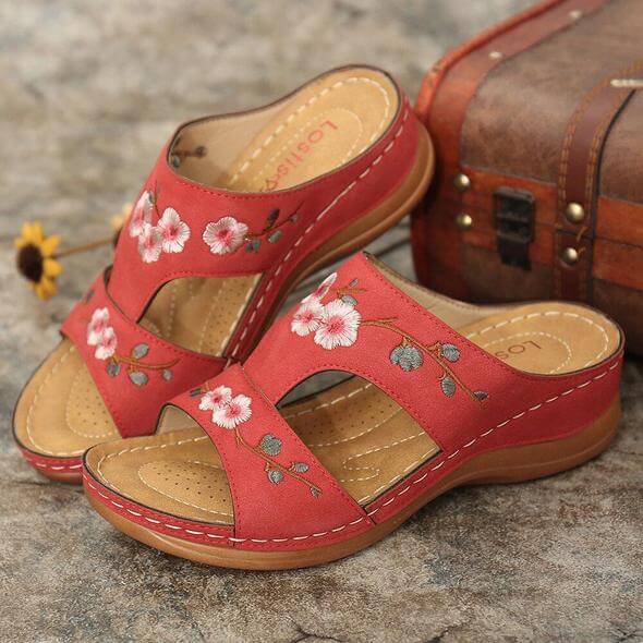 Dames bloemensandalen