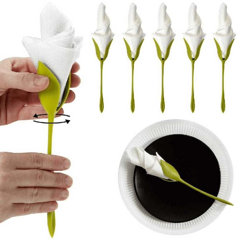 Servethouder met bloemvorm