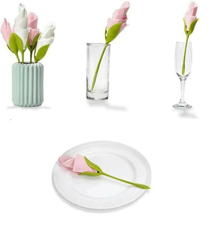 Servethouder met bloemvorm