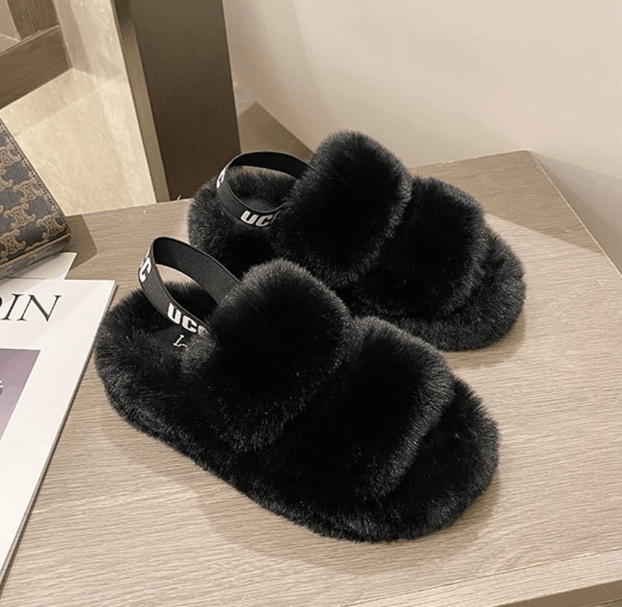 Zachte winter slippers Fluffy flops