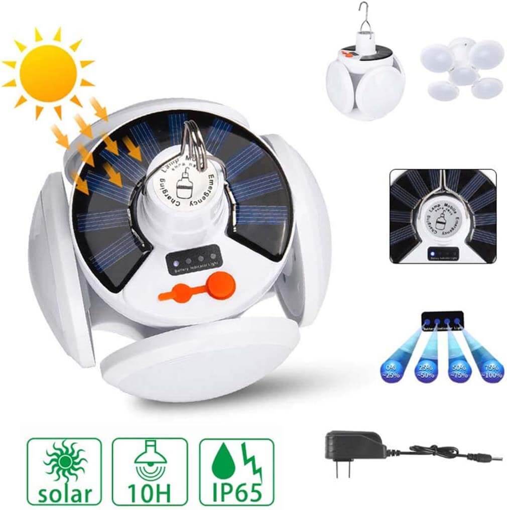 Opvouwbare 2-In-1 zonne lamp
