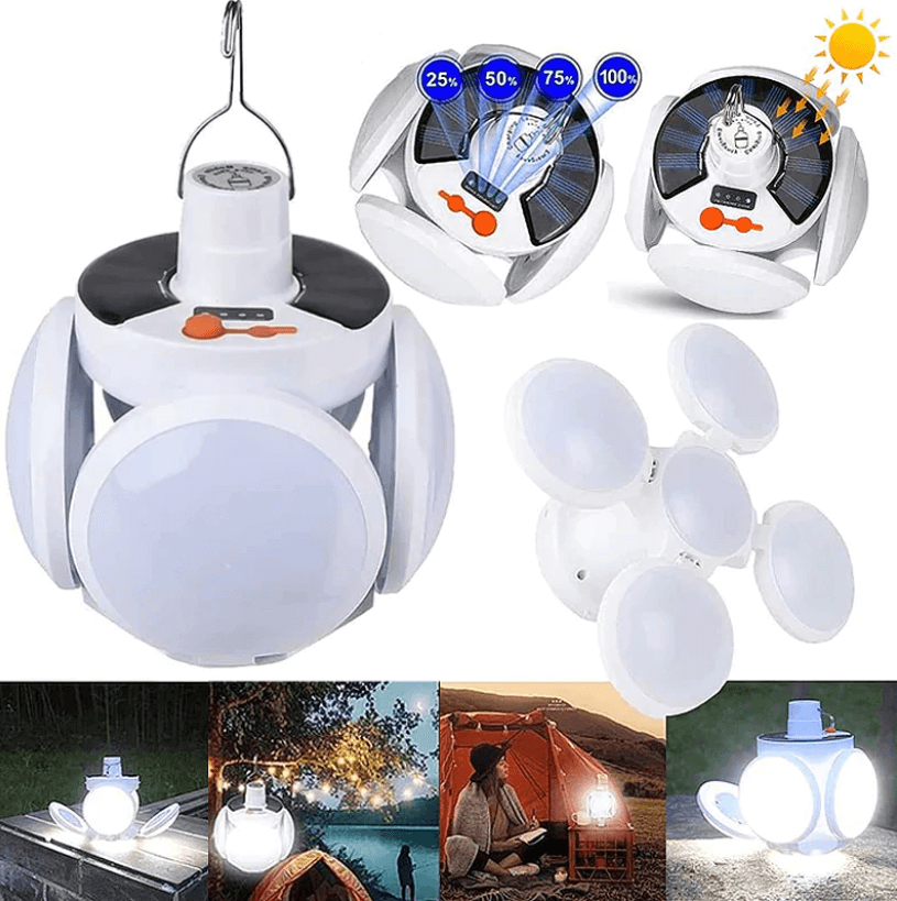 Opvouwbare 2-In-1 zonne lamp