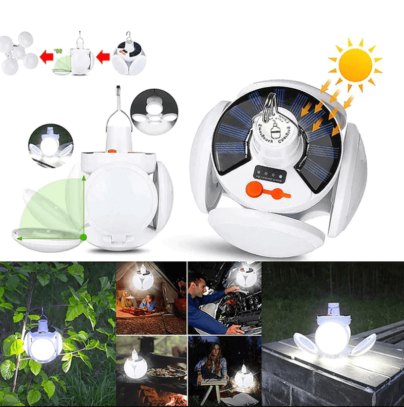 Opvouwbare 2-In-1 zonne lamp