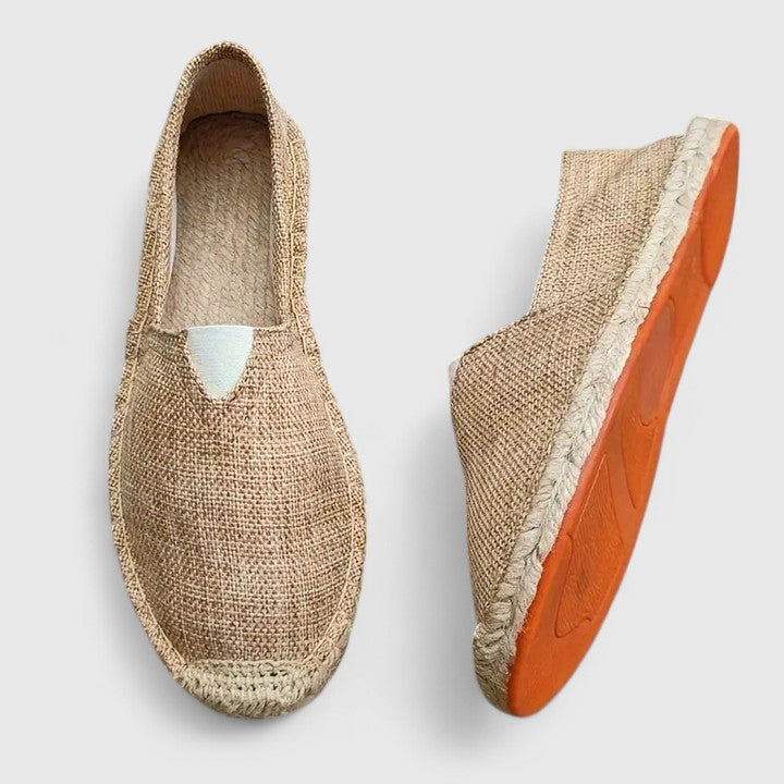 Espadrilles met gevlochten zool