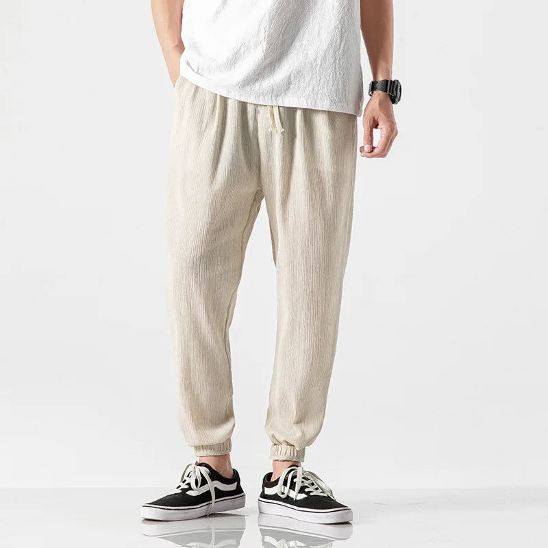 Micha | Herenjoggingbroek met elastische taille en enkelboorden