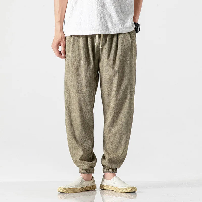 Micha | Herenjoggingbroek met elastische taille en enkelboorden