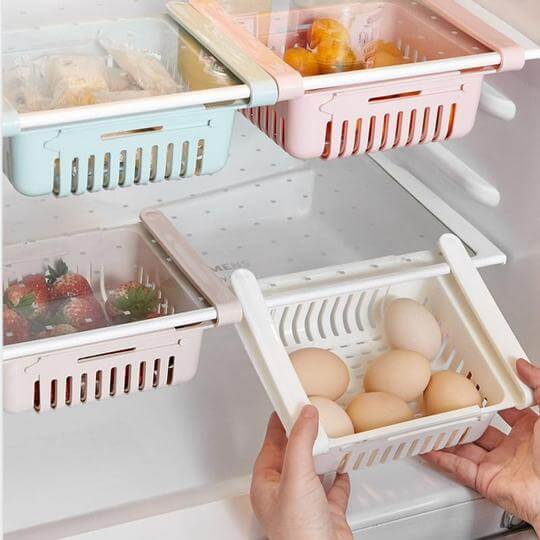 Verstelbare koelkast organisator