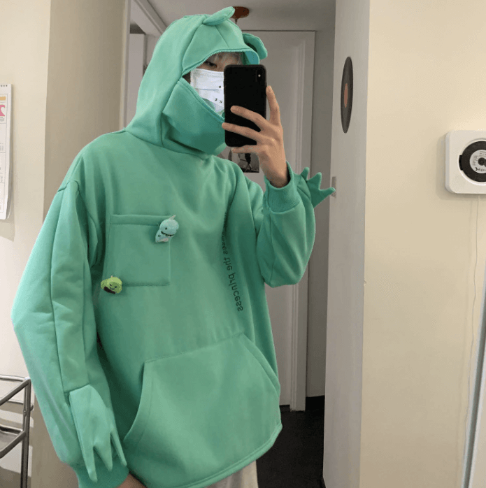 Uniseks hoodie met kikkerontwerp