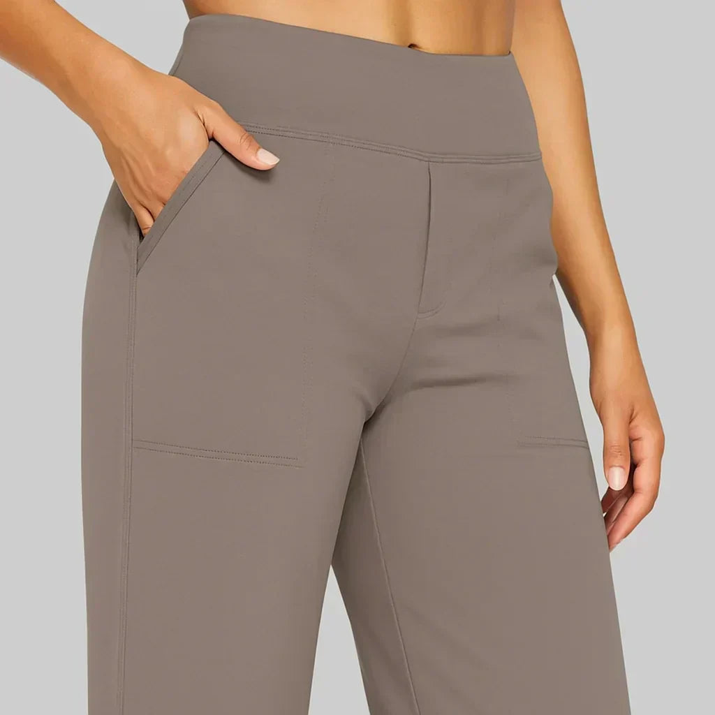 Wendy | Jerseybroek met rechte pijpen en elastische taille