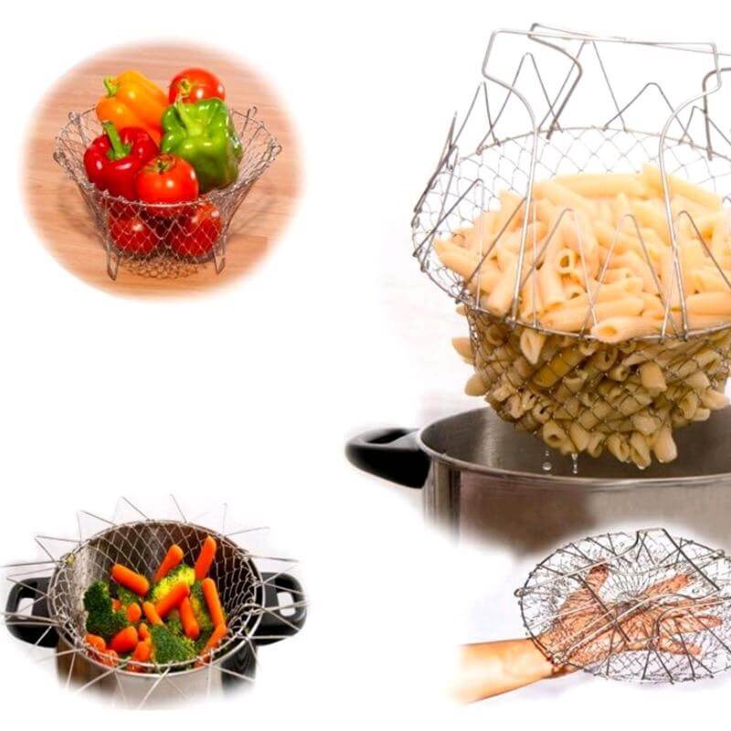 Opvouwbare multifunctionele lekmand Chef Basket