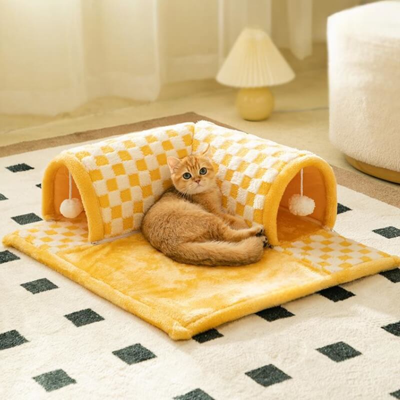 2-in-1 katten tunnel bed