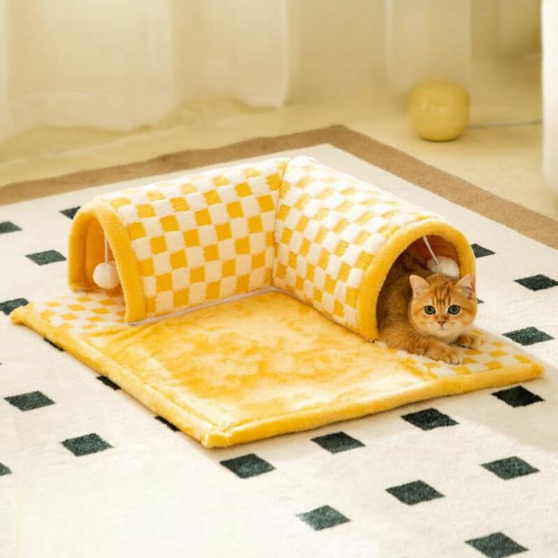 2-in-1 katten tunnel bed