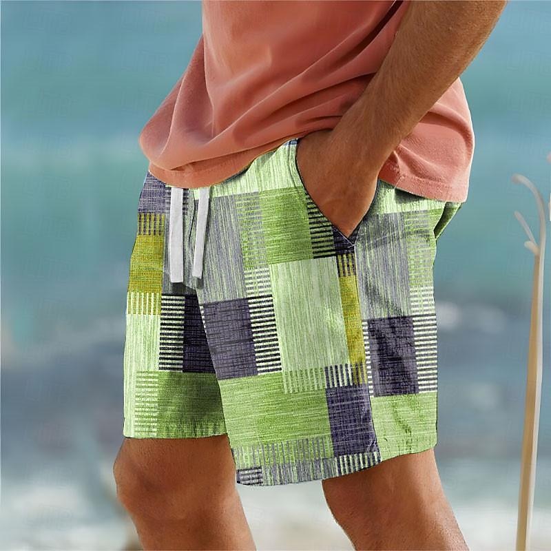 Zwemshort met kleurvlakken en verstelbare taille