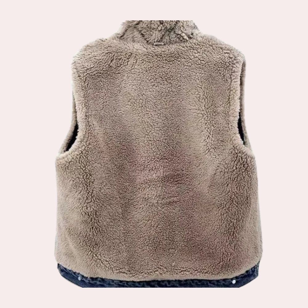 Denim bodywarmer voor dames