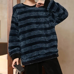Gestreepte heren sweater met comfortabele pasvorm