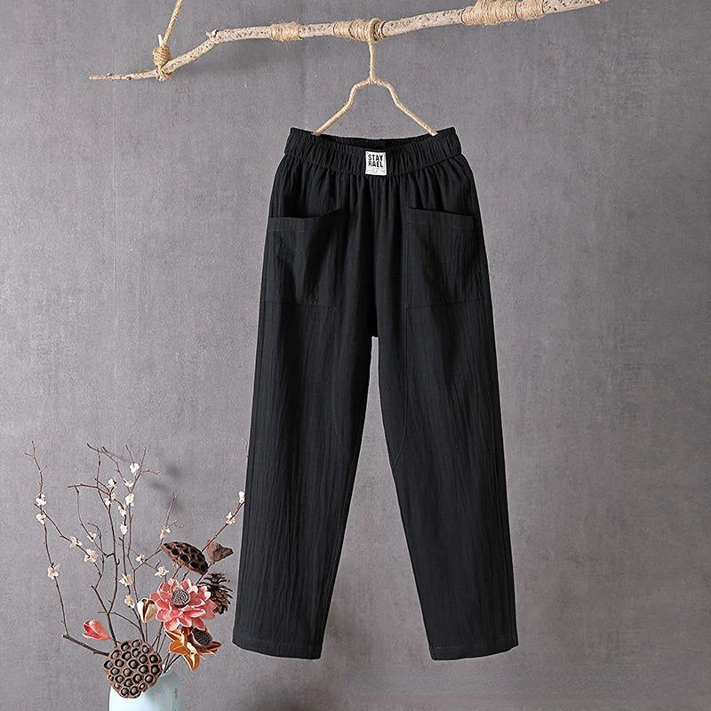 Losse broek met elastische taille