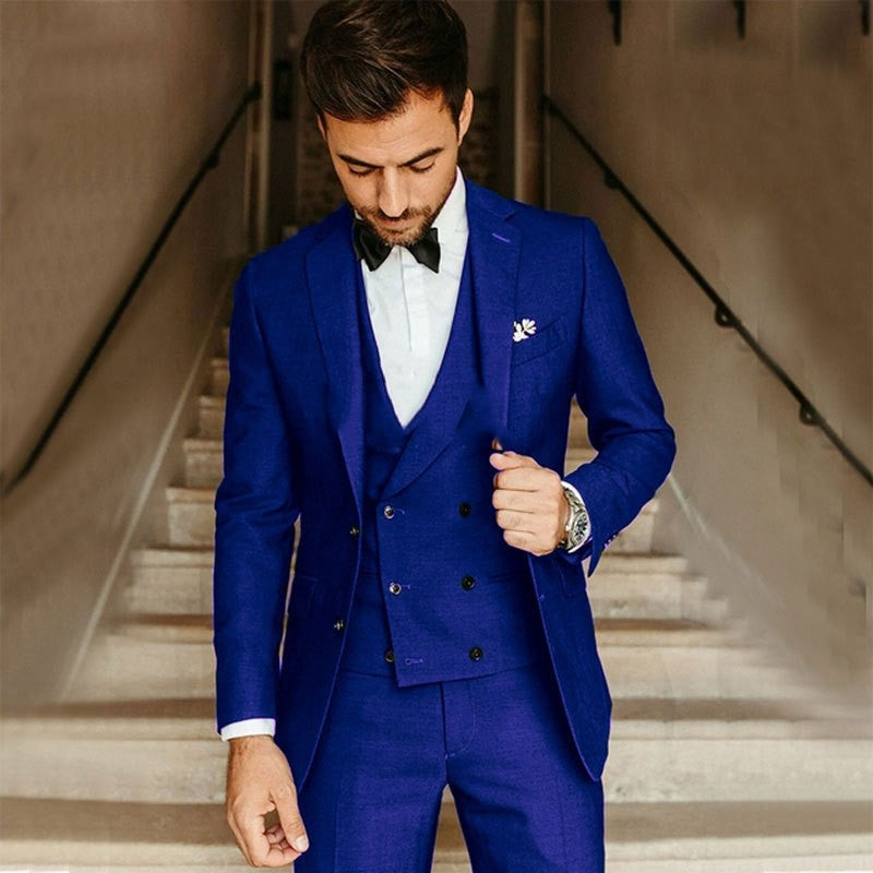 Isaiah | Driedelig slim-fit herenpak met double-breasted gilet