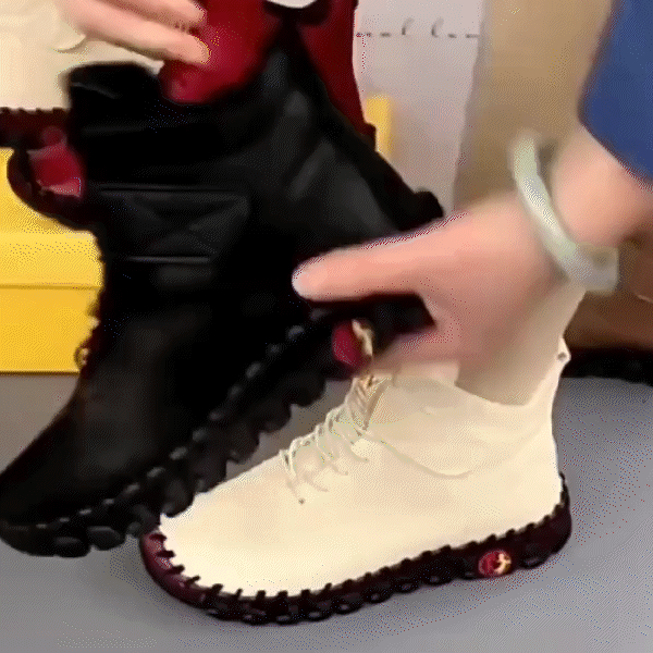 Warme hoge damesschoenen
