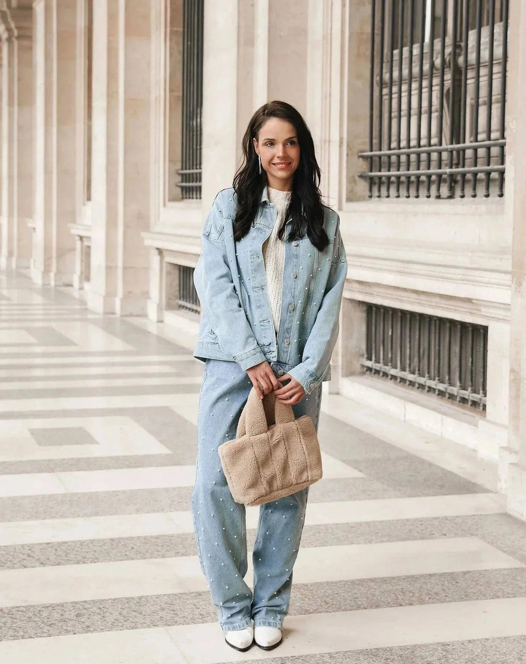 Dames glitter jeans voor een sprankelende look