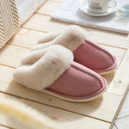 Faux suède damespantoffels