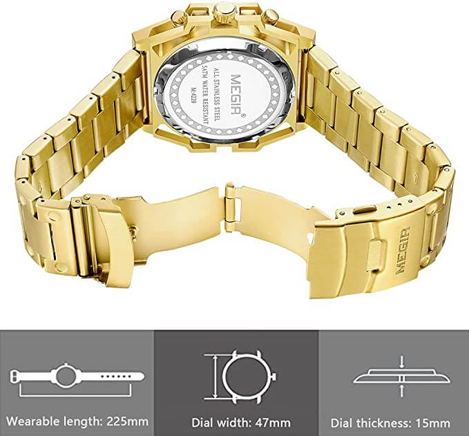 Skeleton-chronograafhorloge Megir