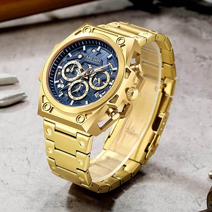 Skeleton-chronograafhorloge Megir