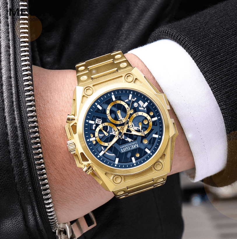 Skeleton-chronograafhorloge Megir
